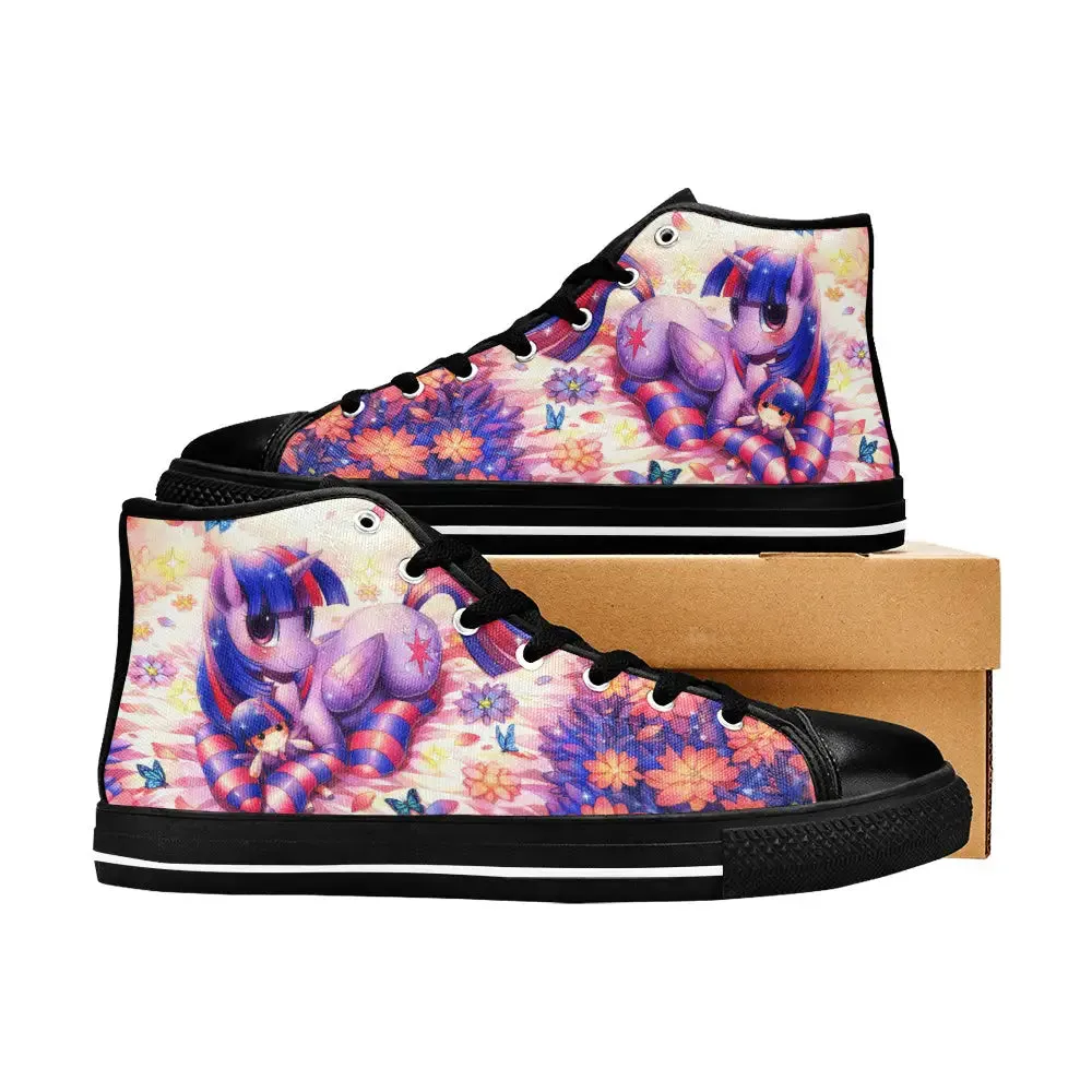 My Little Pony Friendship Is Magic Twilight Sparkle Shoes High Top Sneakers for Kids and Adults