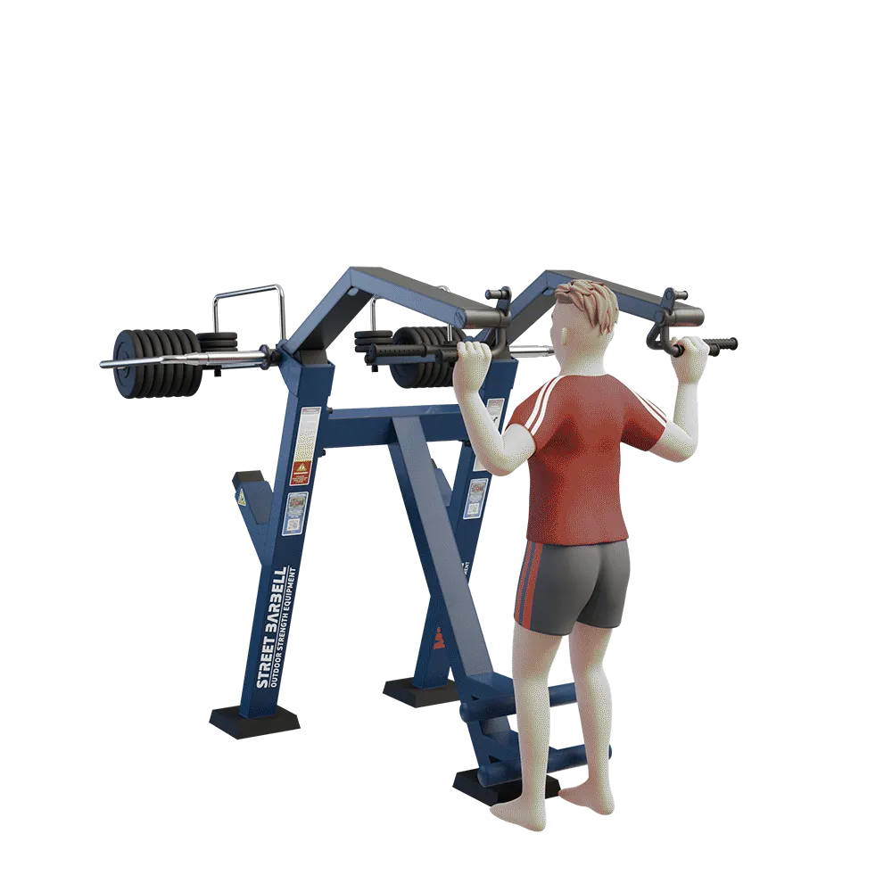 OUTDOOR FITNESS EQUIPMENT STREETBARBELL LAT PULLDOWN