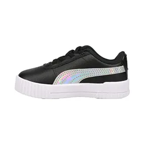 PUMA Carina Rainbow Toddler Sneakers in Black/Silver, Size 5
