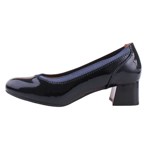 Redz Ladies Block Heeled Pumps- DCD61102A- Navy