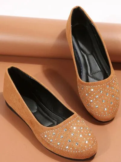 Rhinestone Flat Slip-Ons