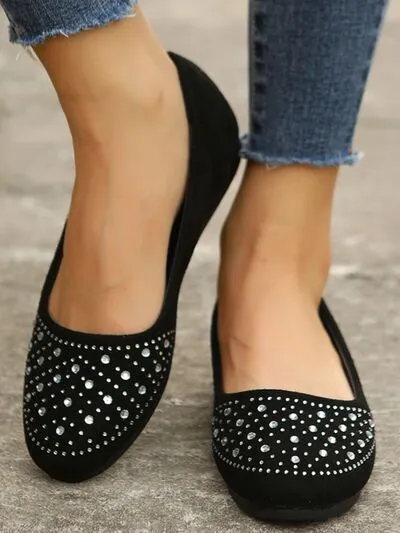 Rhinestone Flat Slip-Ons