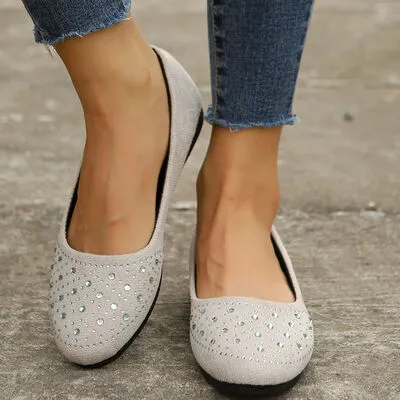 Rhinestone Flat Slip-Ons