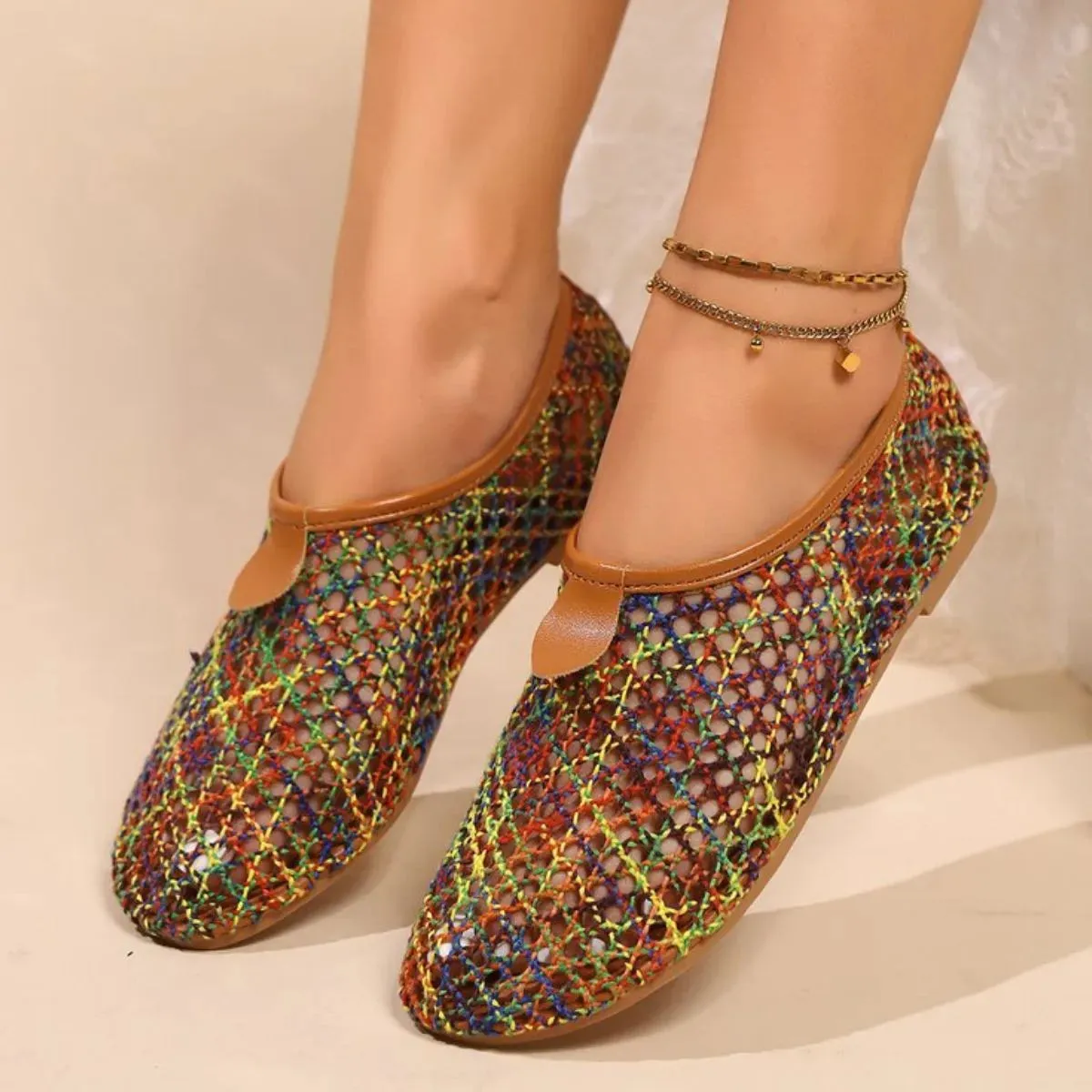 Round Toe Flats Slip-Ons
