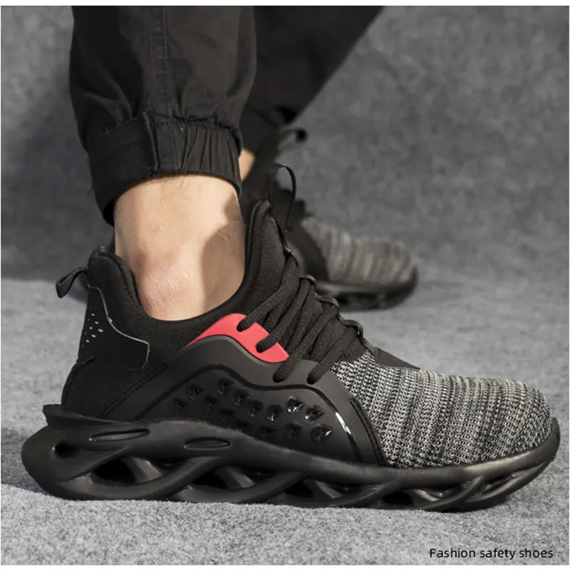 Safety Work Shoes for Men Steel Toe Lightweight Breathable Work Slip Resistant for Worker Protective Sneakers