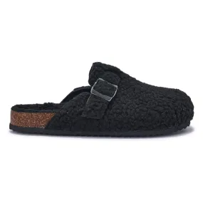 SODA3 SHEARLING FUR MULE FOOTBED SLIP ON