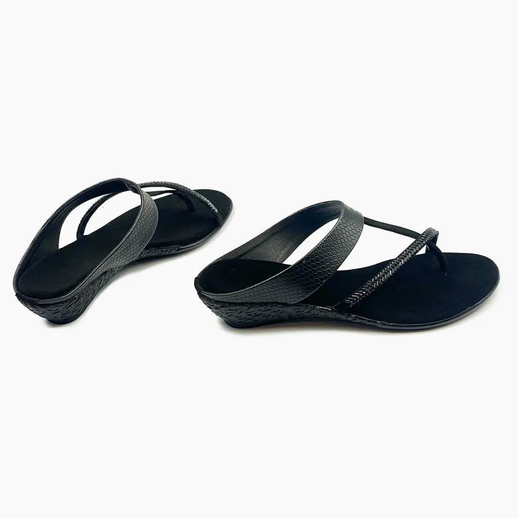 Stud Embellished Snake Print Slip Ons
