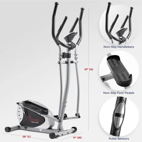 Sunny Health & Fitness 2-In-1 Upright Elliptical Full-Body Exercise Machine