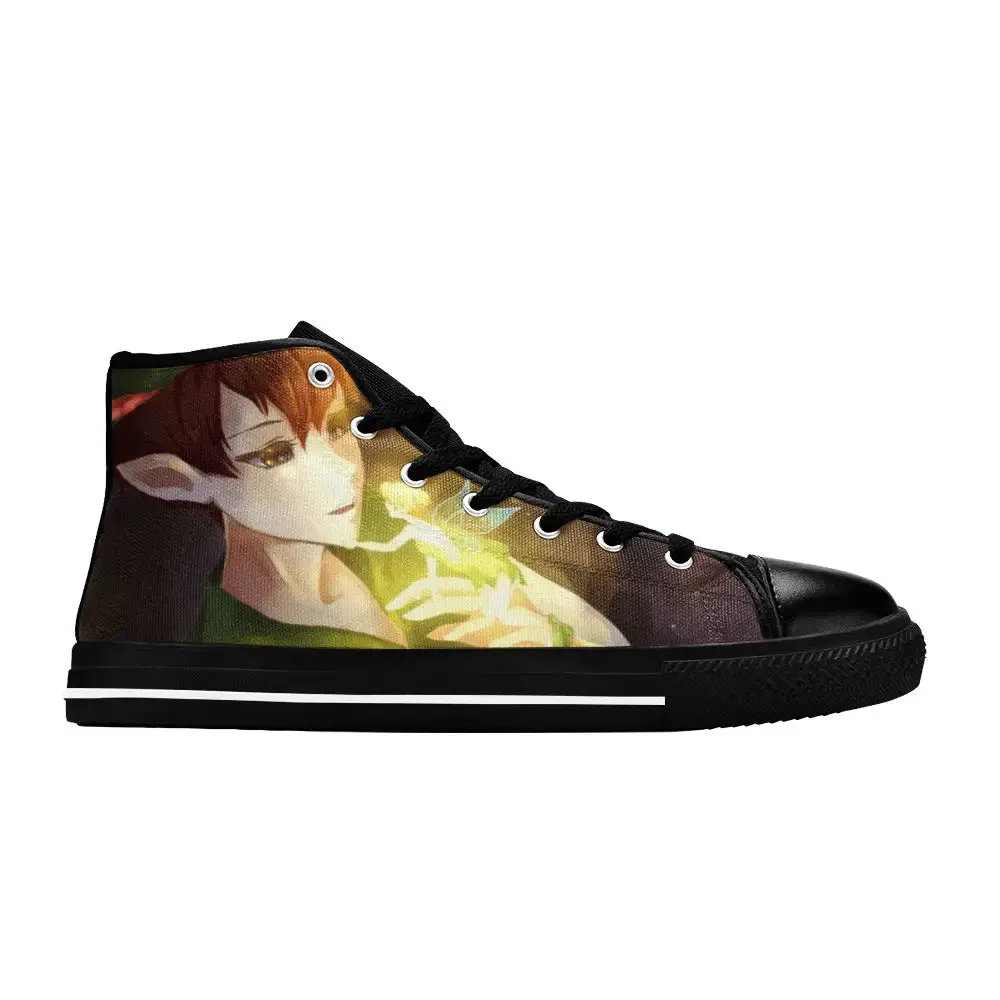 Tinkerbell Tinker Bell And Peter Pan Shoes High Top Sneakers for Kids and Adults