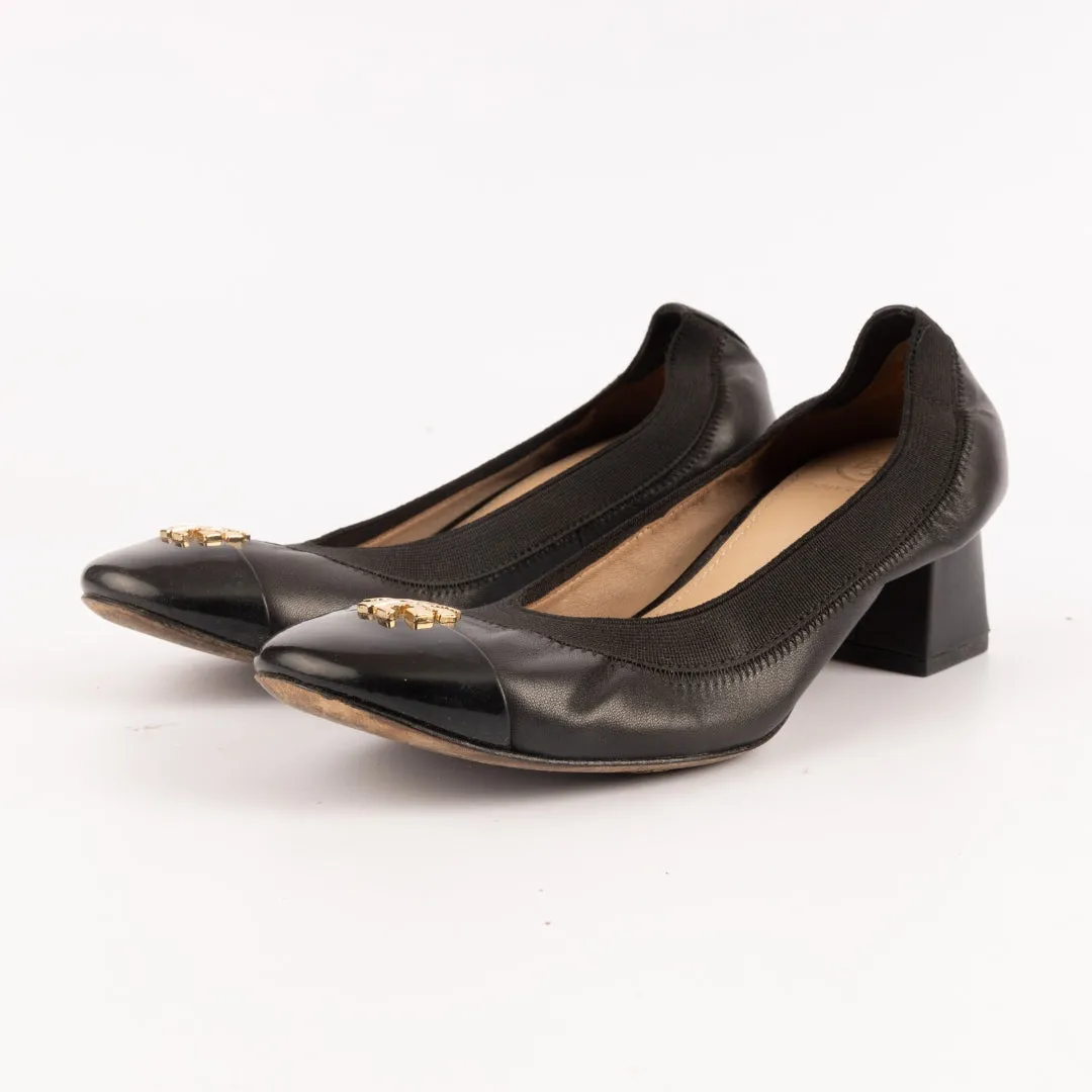Tory Burch Cap Toe Jolie Block Heel Pumps