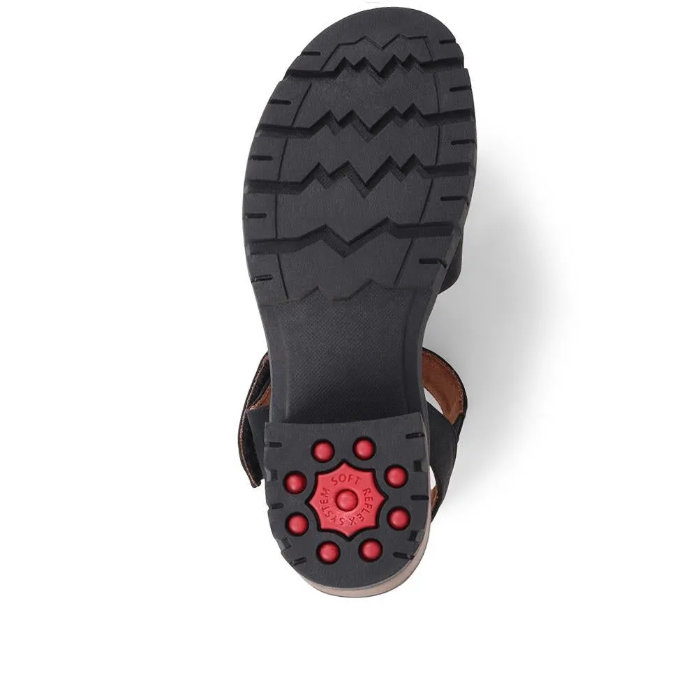 Touch Fasten Block Heeled Sandals - CENTR37033 / 323 341