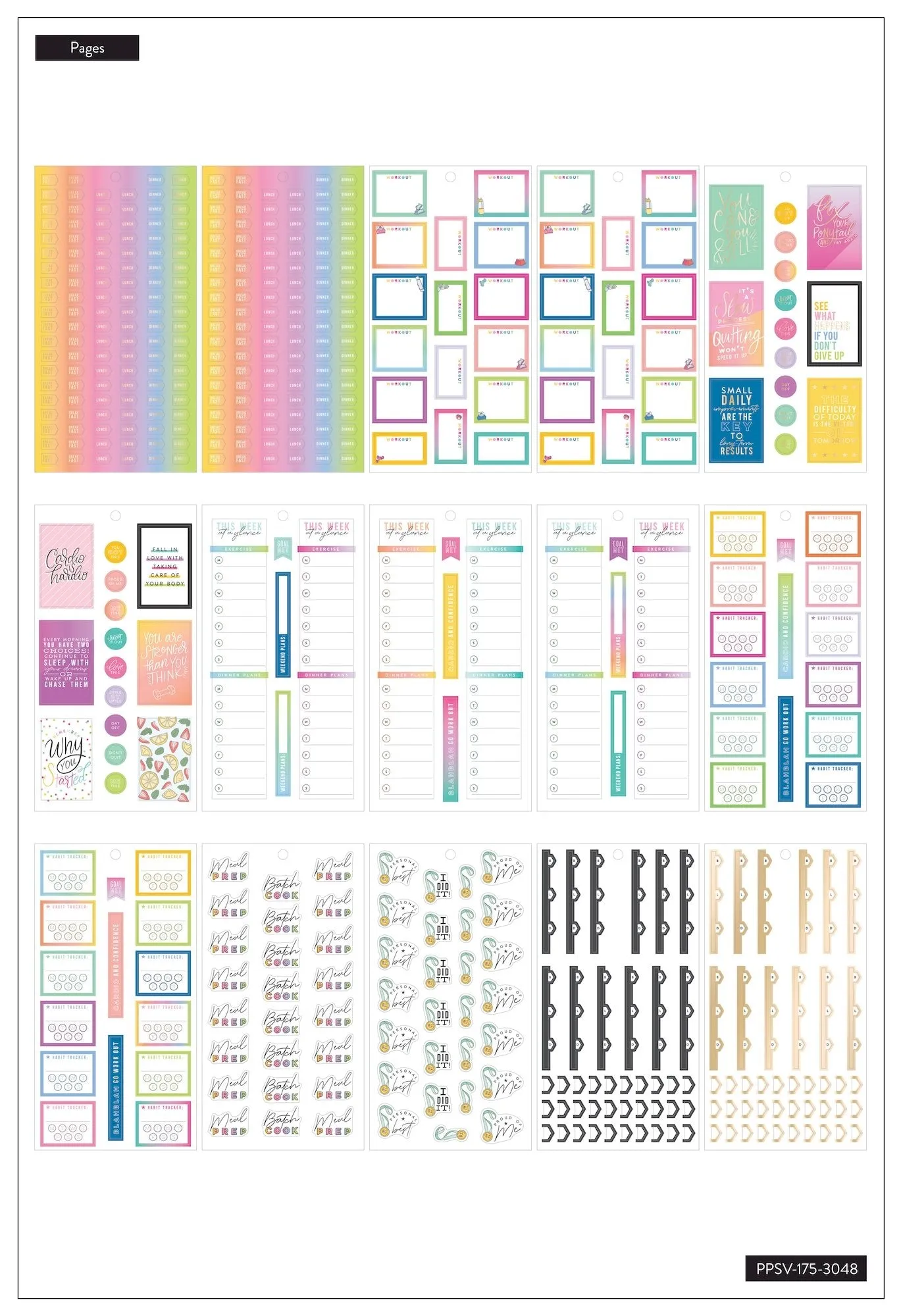 Value Pack Stickers - Fitness Workout