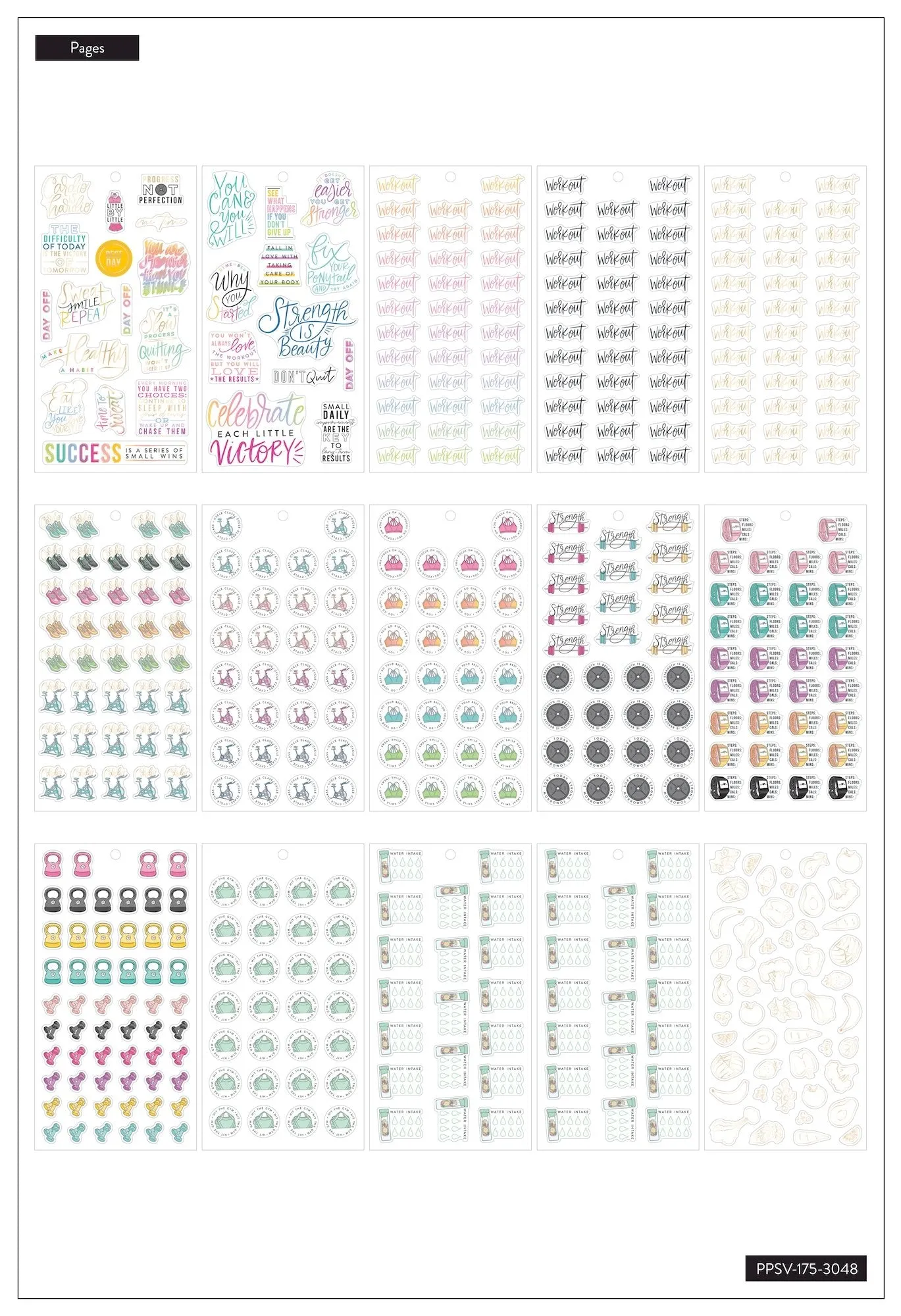 Value Pack Stickers - Fitness Workout