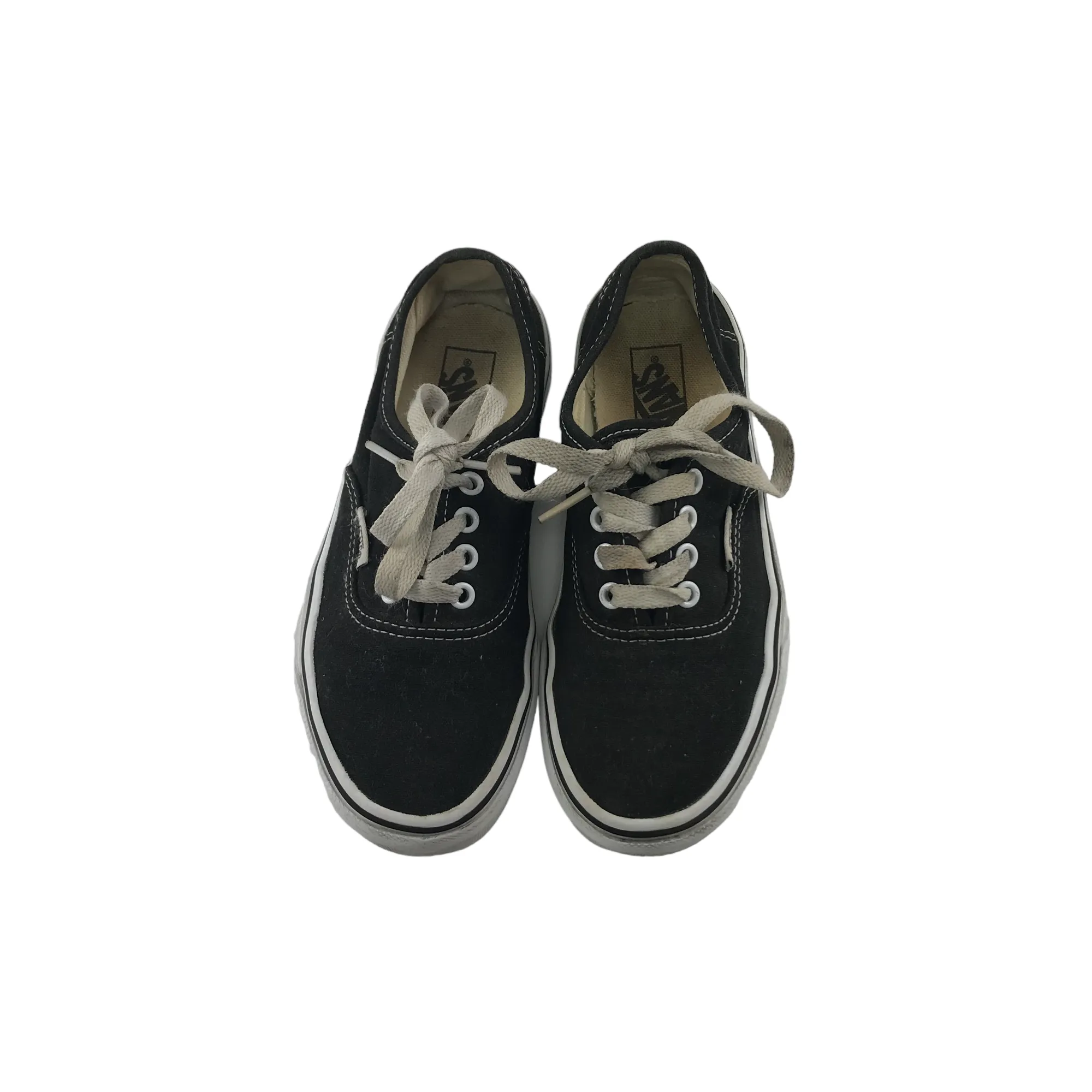 Vans Trainers Shoe Size 2 Black Canvas Shoes