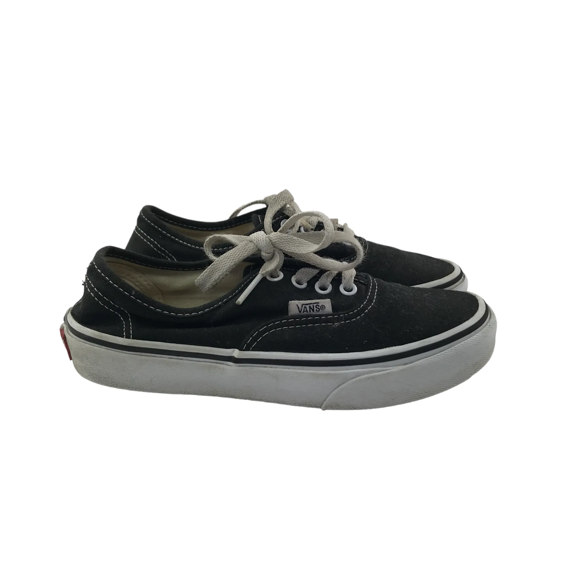 Vans Trainers Shoe Size 2 Black Canvas Shoes