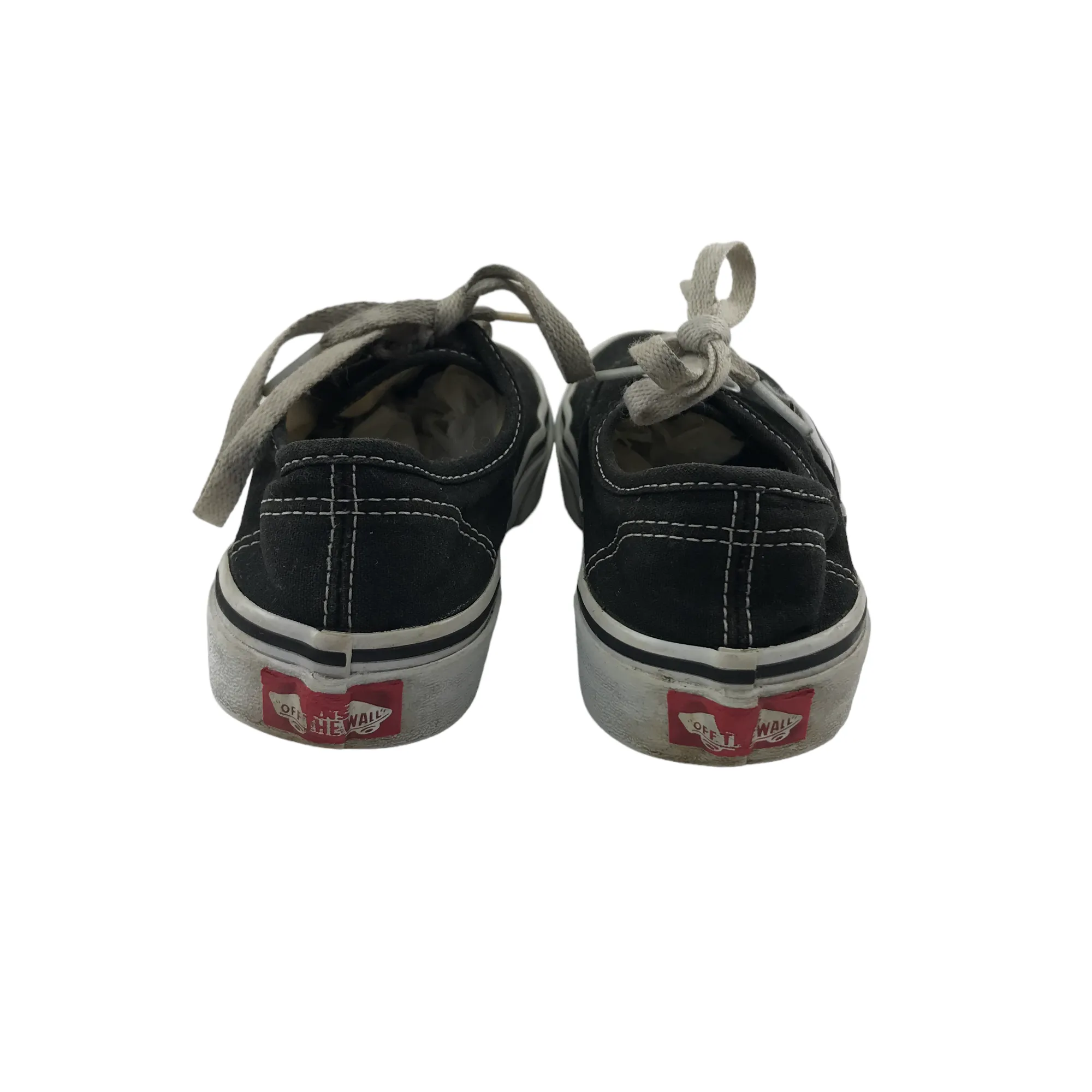 Vans Trainers Shoe Size 2 Black Canvas Shoes