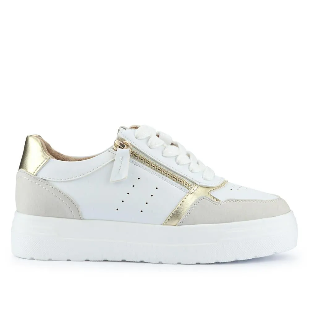 Wide-Fit Dual-Fasten Platform Trainers - BELWBINS41004 / 326 812