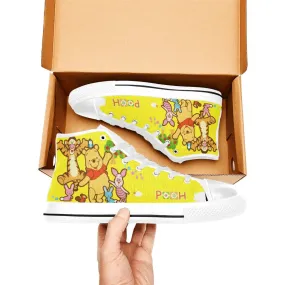 Winnie the pooh Piglet Tiger Shoes High Top Sneakers for Kids and Adults