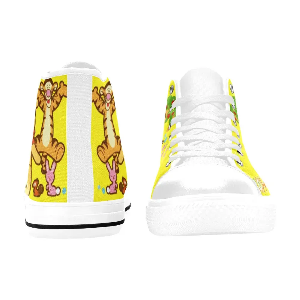 Winnie the pooh Piglet Tiger Shoes High Top Sneakers for Kids and Adults