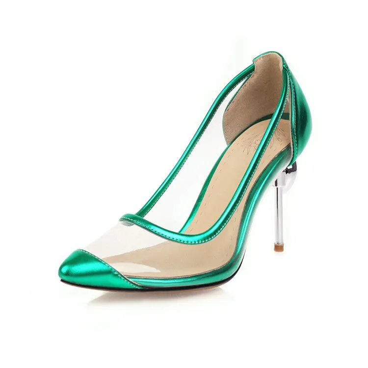 Women's Transparent High Heel Stiletto Heeled Pumps