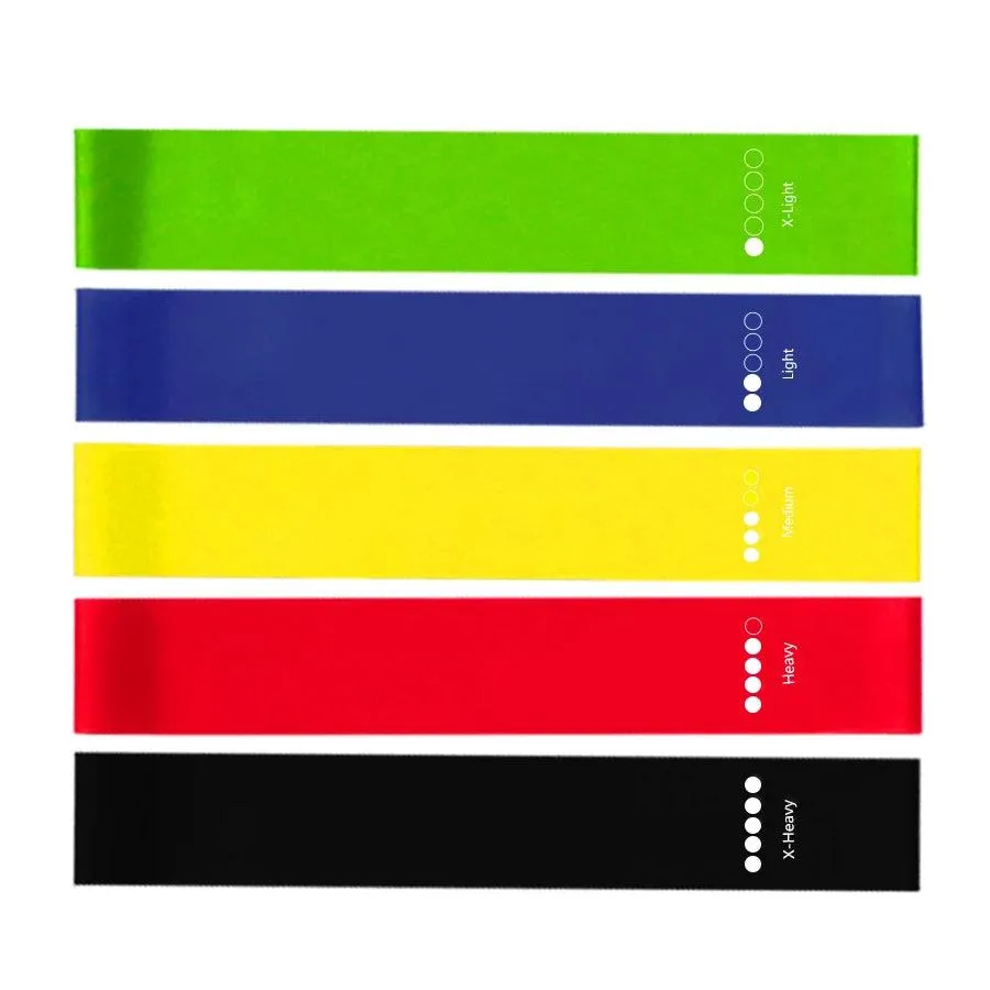 Yoga Resistance Bands, 5 Resistance Levels, Compact, Lightweight, Ideal for Strength Training, Muscle Relaxation, and Core Exercises