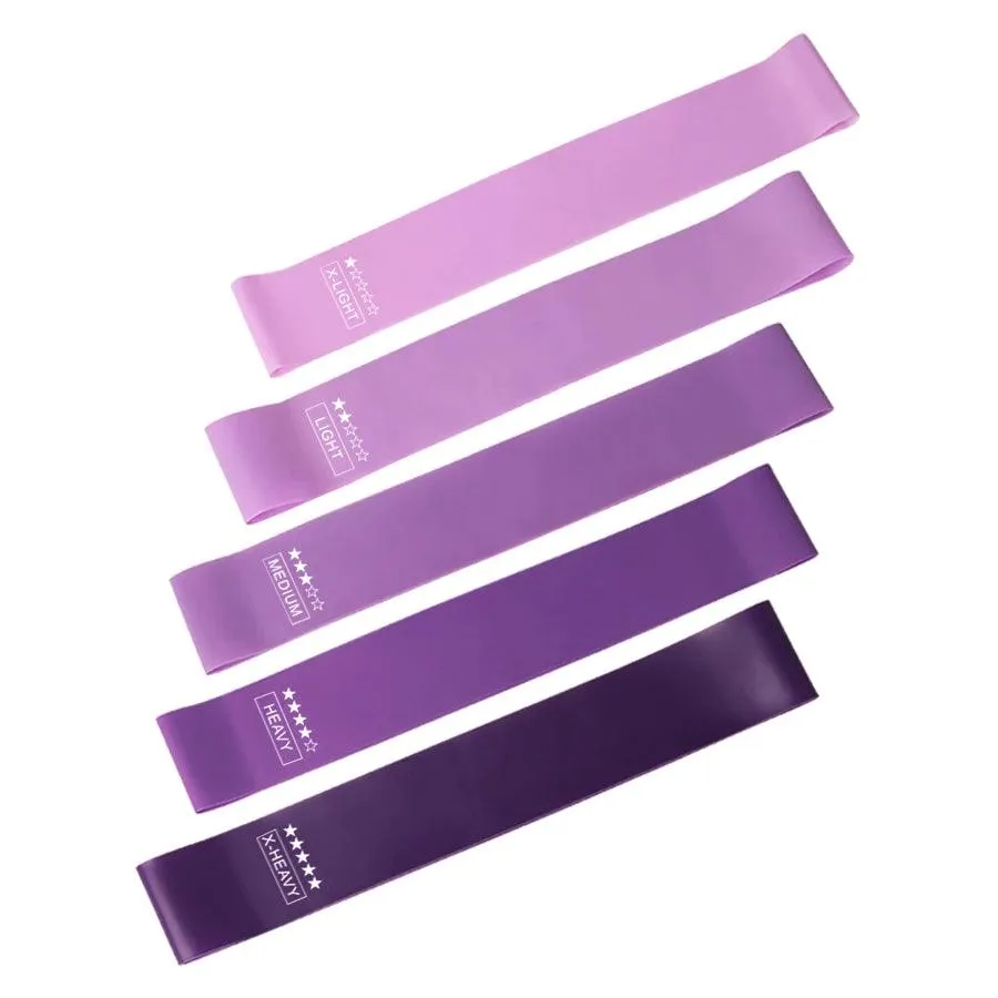 Yoga Resistance Bands, 5 Resistance Levels, Compact, Lightweight, Ideal for Strength Training, Muscle Relaxation, and Core Exercises