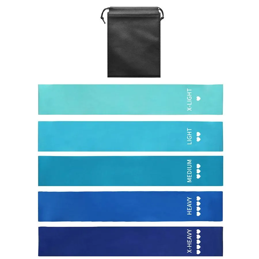 Yoga Resistance Bands, 5 Resistance Levels, Compact, Lightweight, Ideal for Strength Training, Muscle Relaxation, and Core Exercises