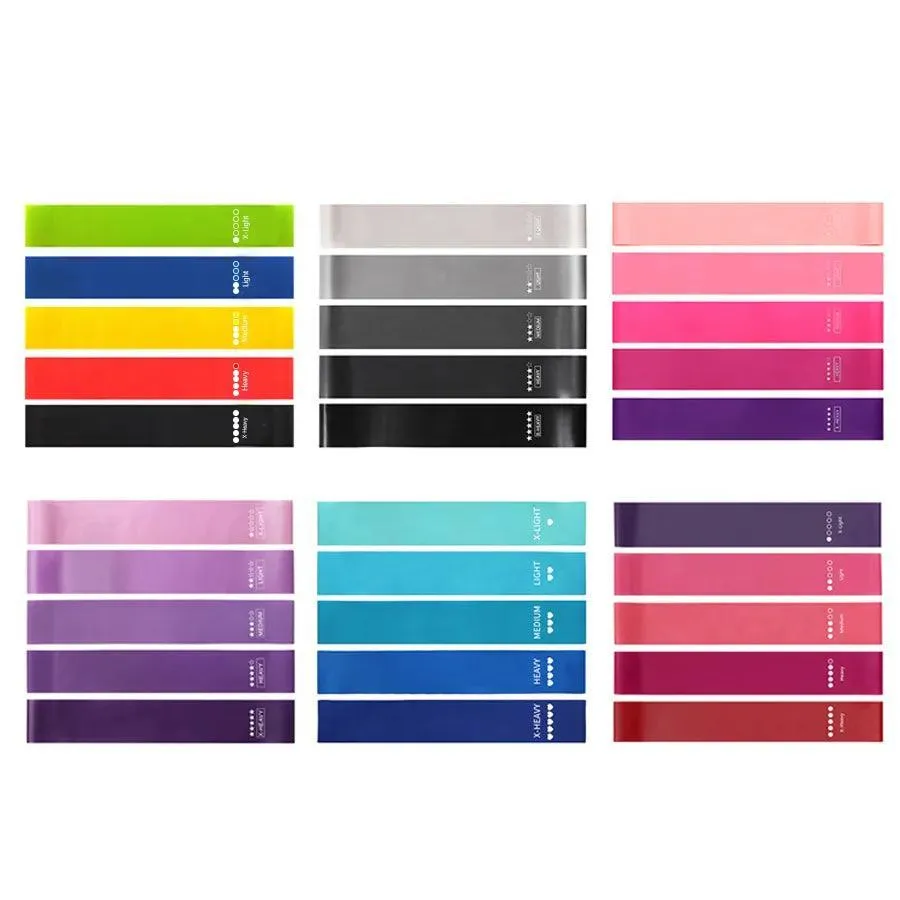 Yoga Resistance Bands, 5 Resistance Levels, Compact, Lightweight, Ideal for Strength Training, Muscle Relaxation, and Core Exercises