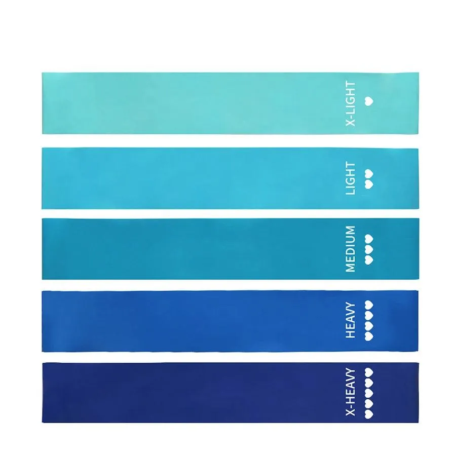 Yoga Resistance Bands, 5 Resistance Levels, Compact, Lightweight, Ideal for Strength Training, Muscle Relaxation, and Core Exercises