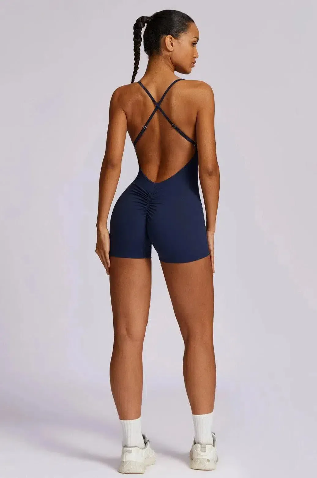 Zuleida – Adjustable crossback straps – Gymwear romper