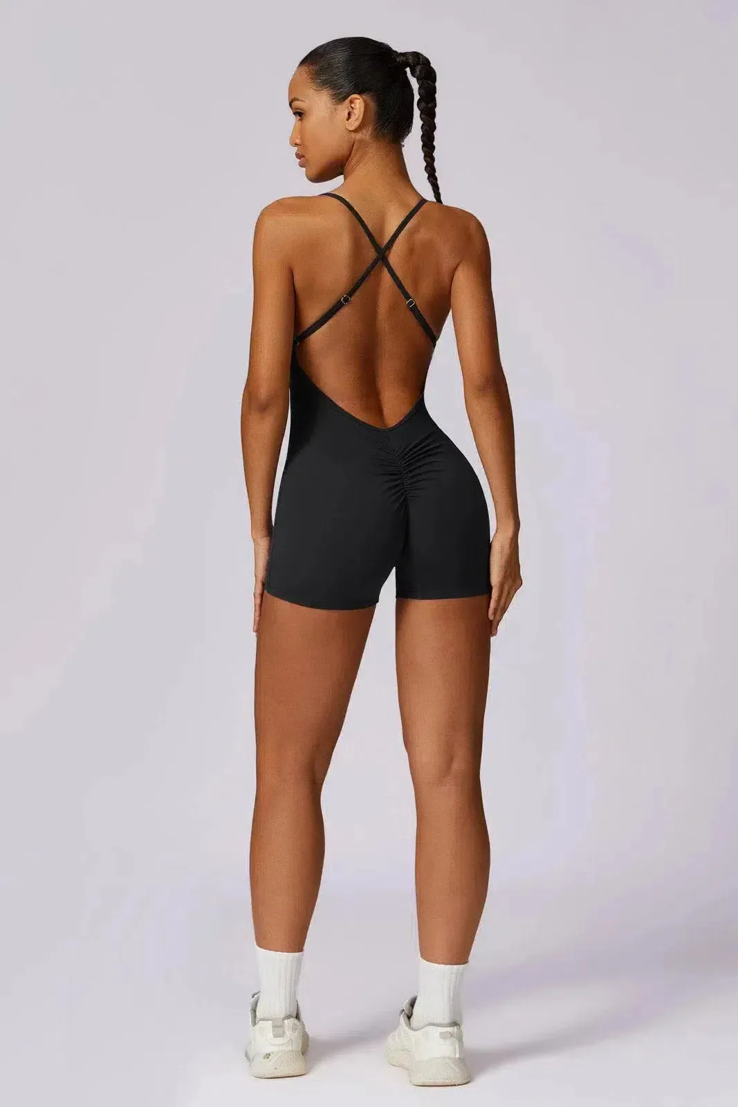Zuleida – Adjustable crossback straps – Gymwear romper