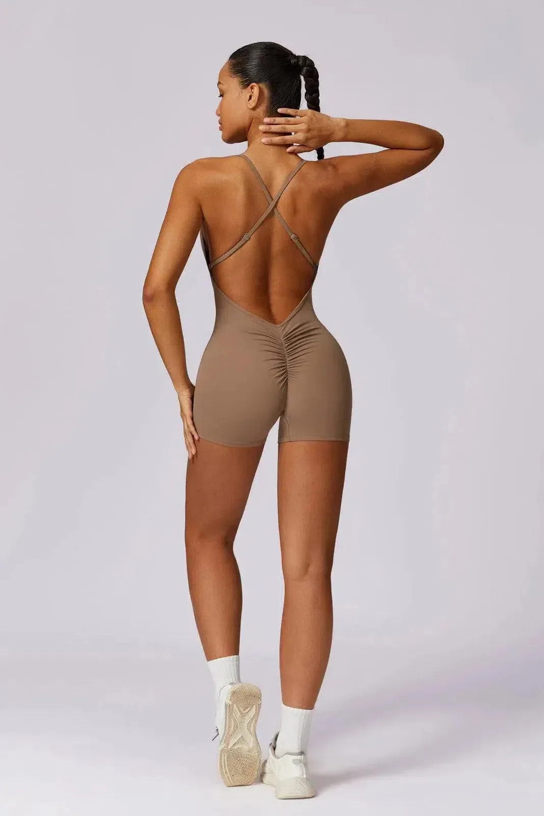 Zuleida – Adjustable crossback straps – Gymwear romper