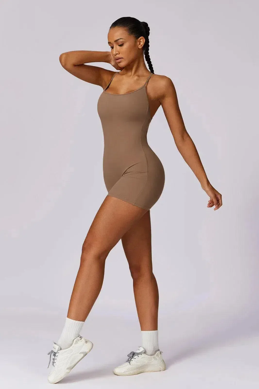 Zuleida – Adjustable crossback straps – Gymwear romper