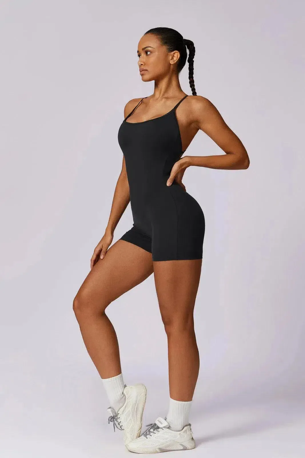 Zuleida – Adjustable crossback straps – Gymwear romper