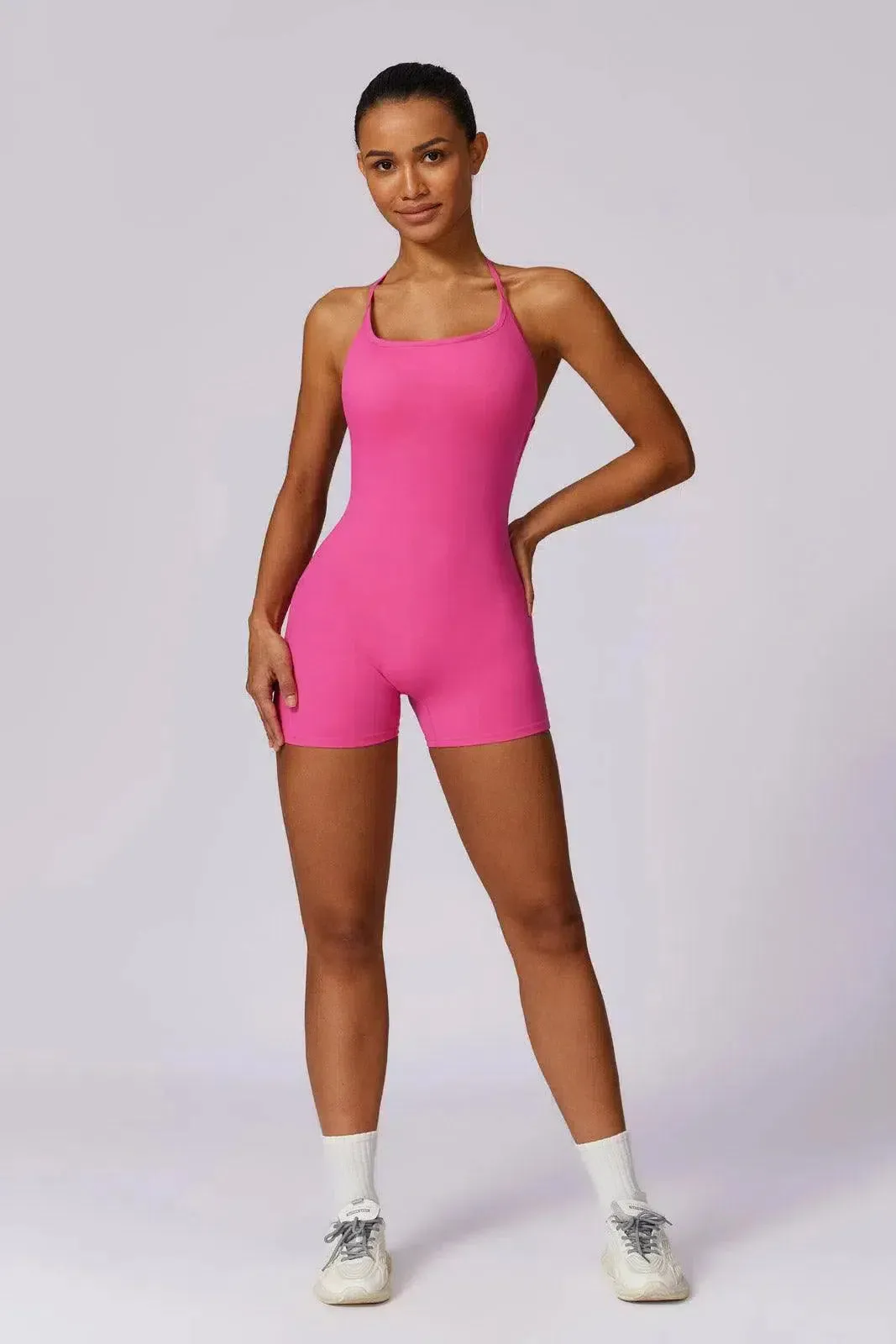 Zuleida – Adjustable crossback straps – Gymwear romper