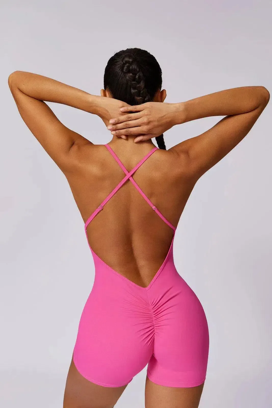 Zuleida – Adjustable crossback straps – Gymwear romper
