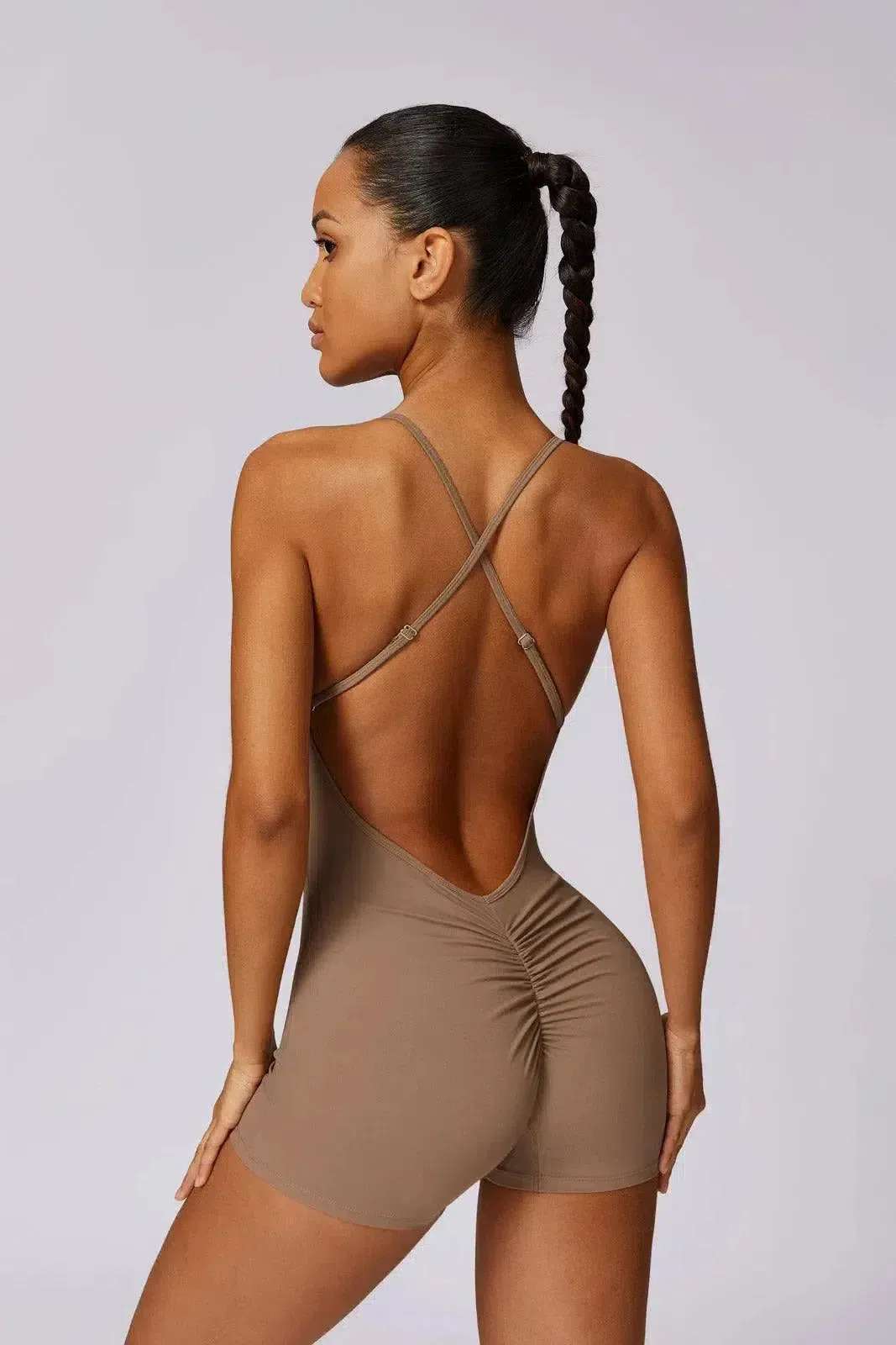 Zuleida – Adjustable crossback straps – Gymwear romper